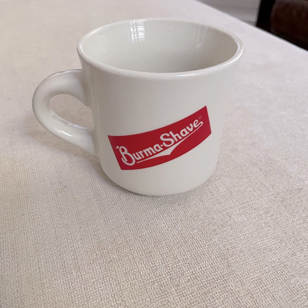 Father's Day Gift EUC! Famous Burma Shave Logo Mug